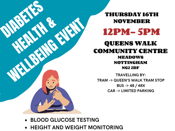 Diabetes Health and Wellbeing Event poster